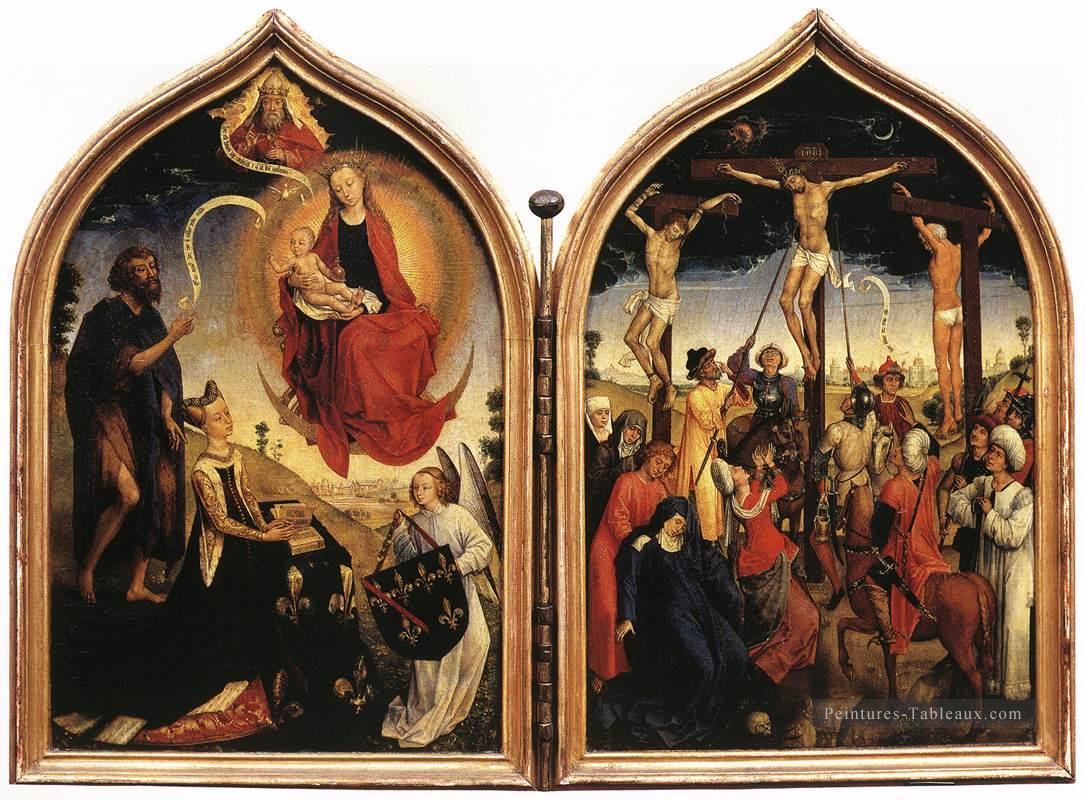 Diptyque de Jeanne de France Rogier van der Weyden Peintures à l'huile